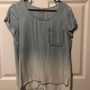 Chambray Pocketed Blouse